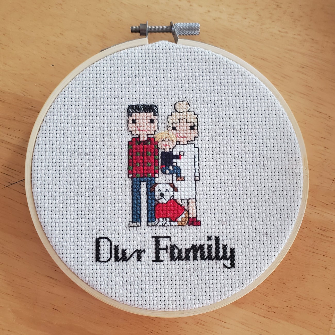 Cross Stitch Portrait - Family