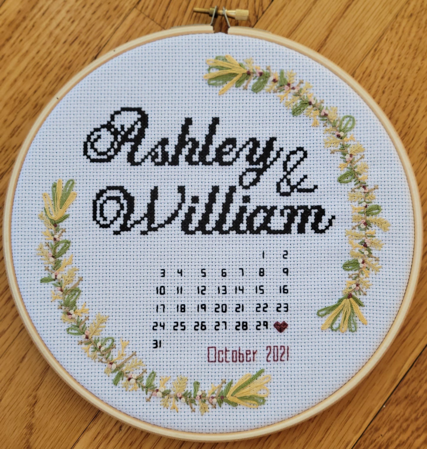 Wedding or Anniversary Date Cross Stitch