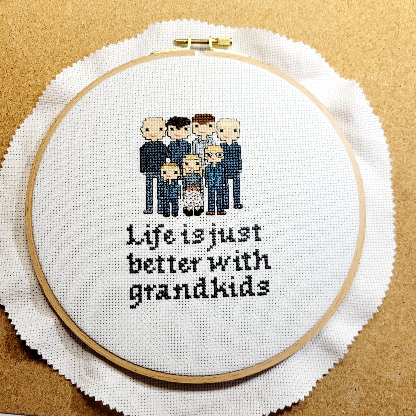 Cross Stitch Portrait - Family