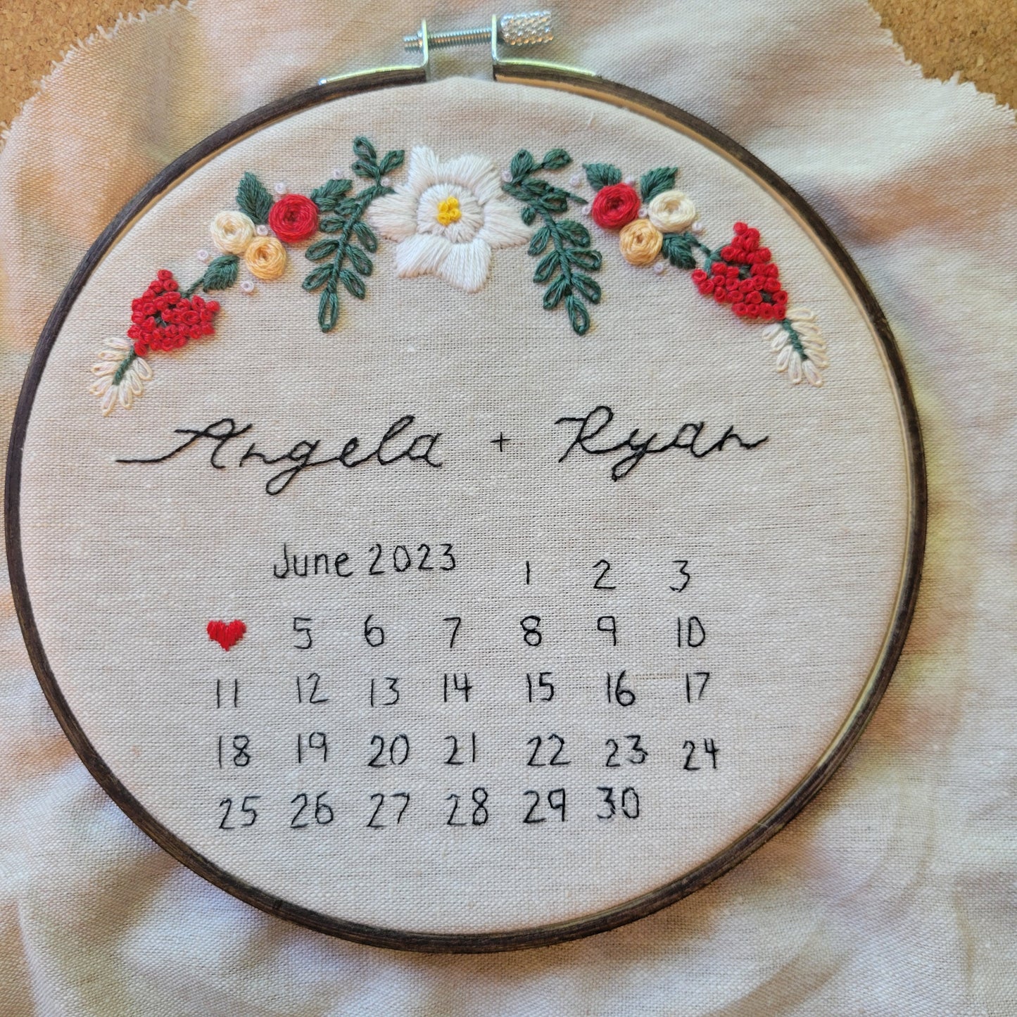 Wedding or Anniversary Date Cross Stitch