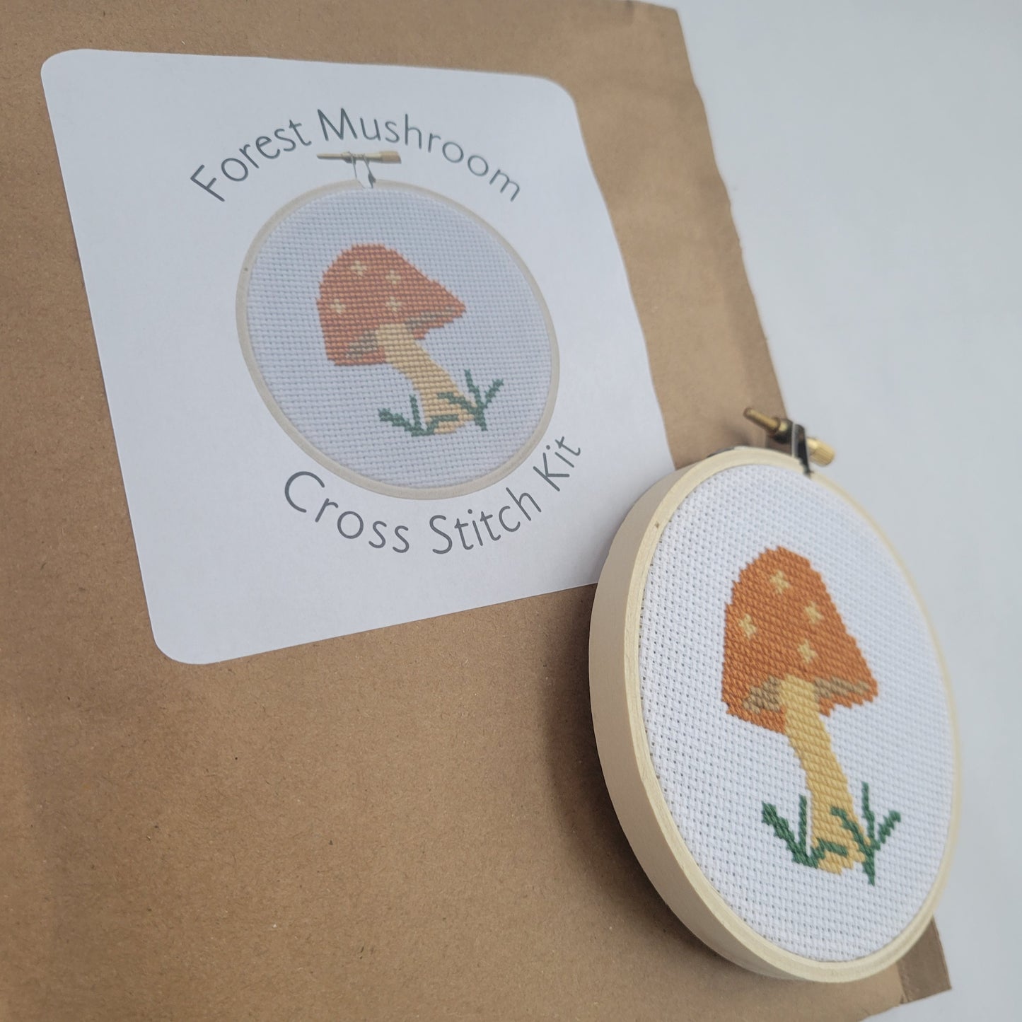 DIY Cross Stitch Kit - Forest Mushroom
