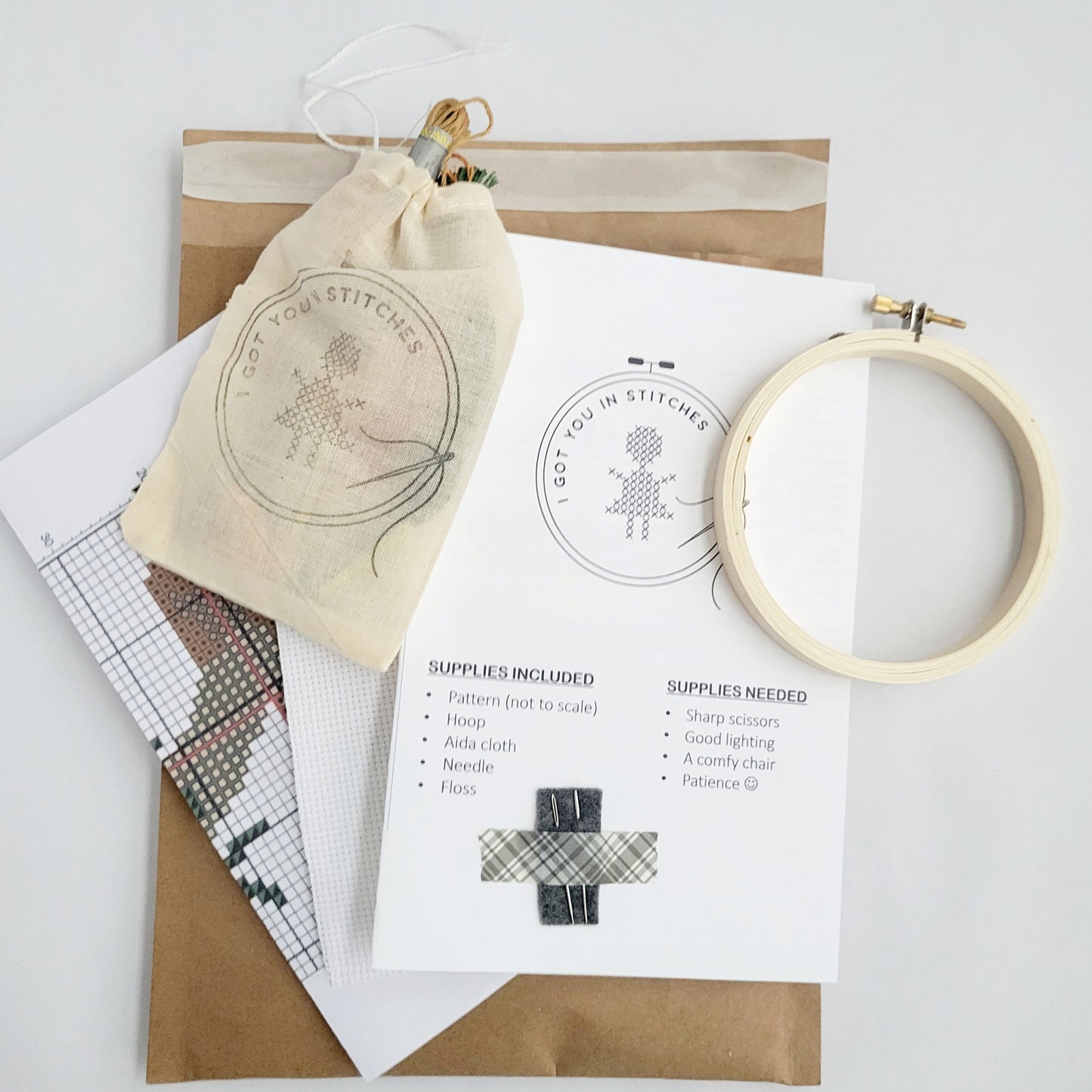 DIY Cross Stitch Kit - Forest Mushroom