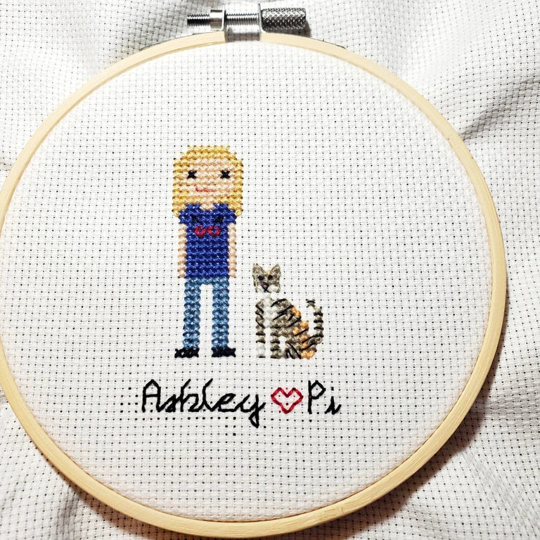 Cross Stitch Portrait - Pets + People