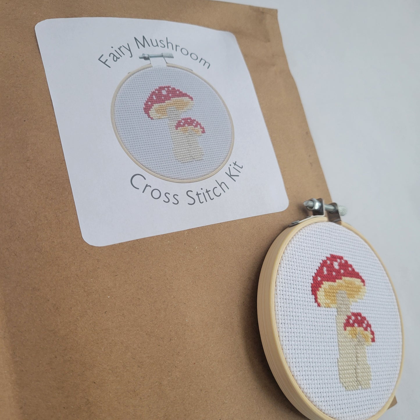 DIY Cross Stitch Kit - Fairy Mushroom