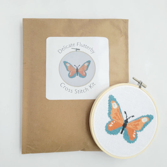 DIY Cross Stitch Kit - Delicate Flutterby
