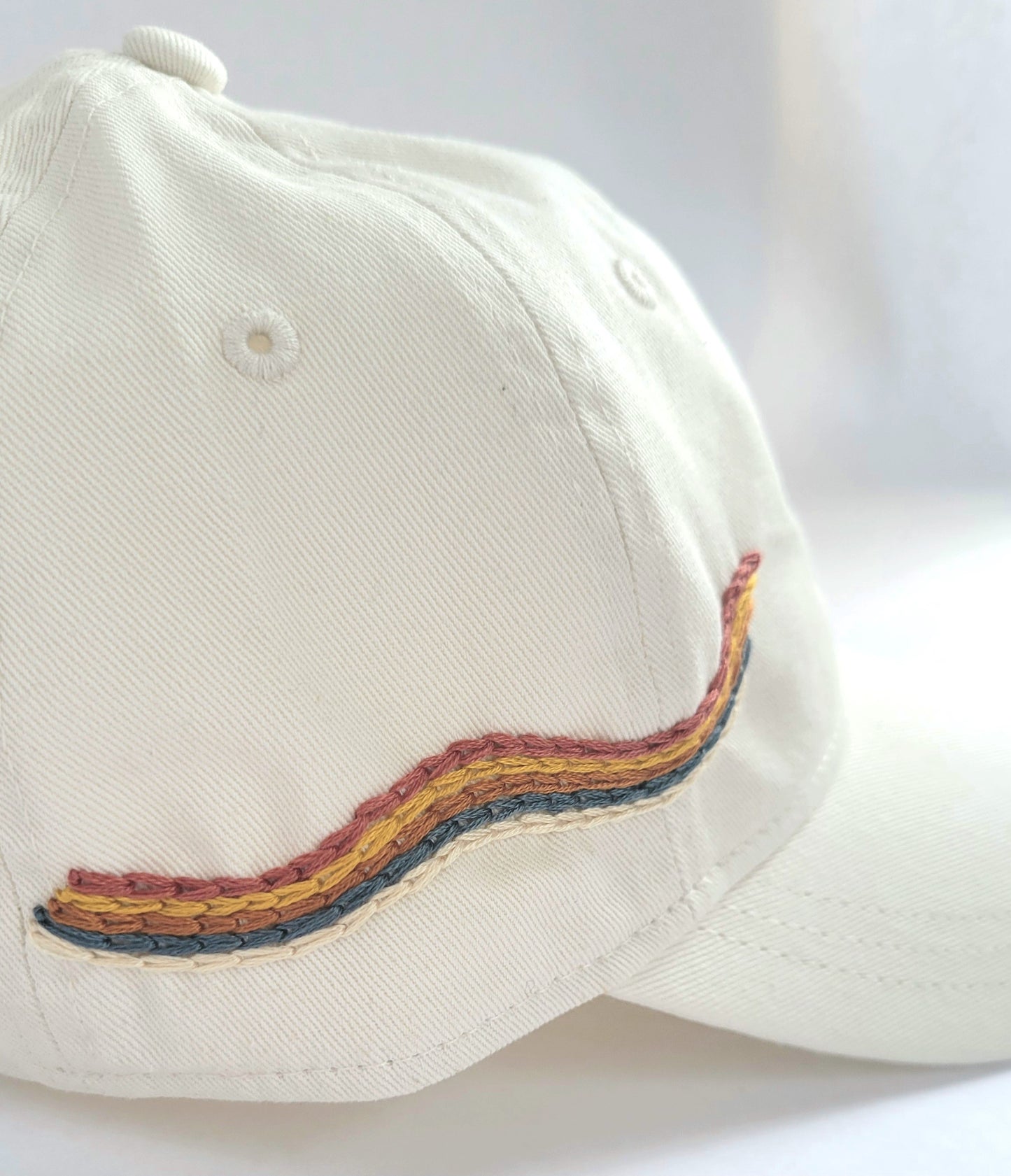 Embroidered Baseball Hat - Cream