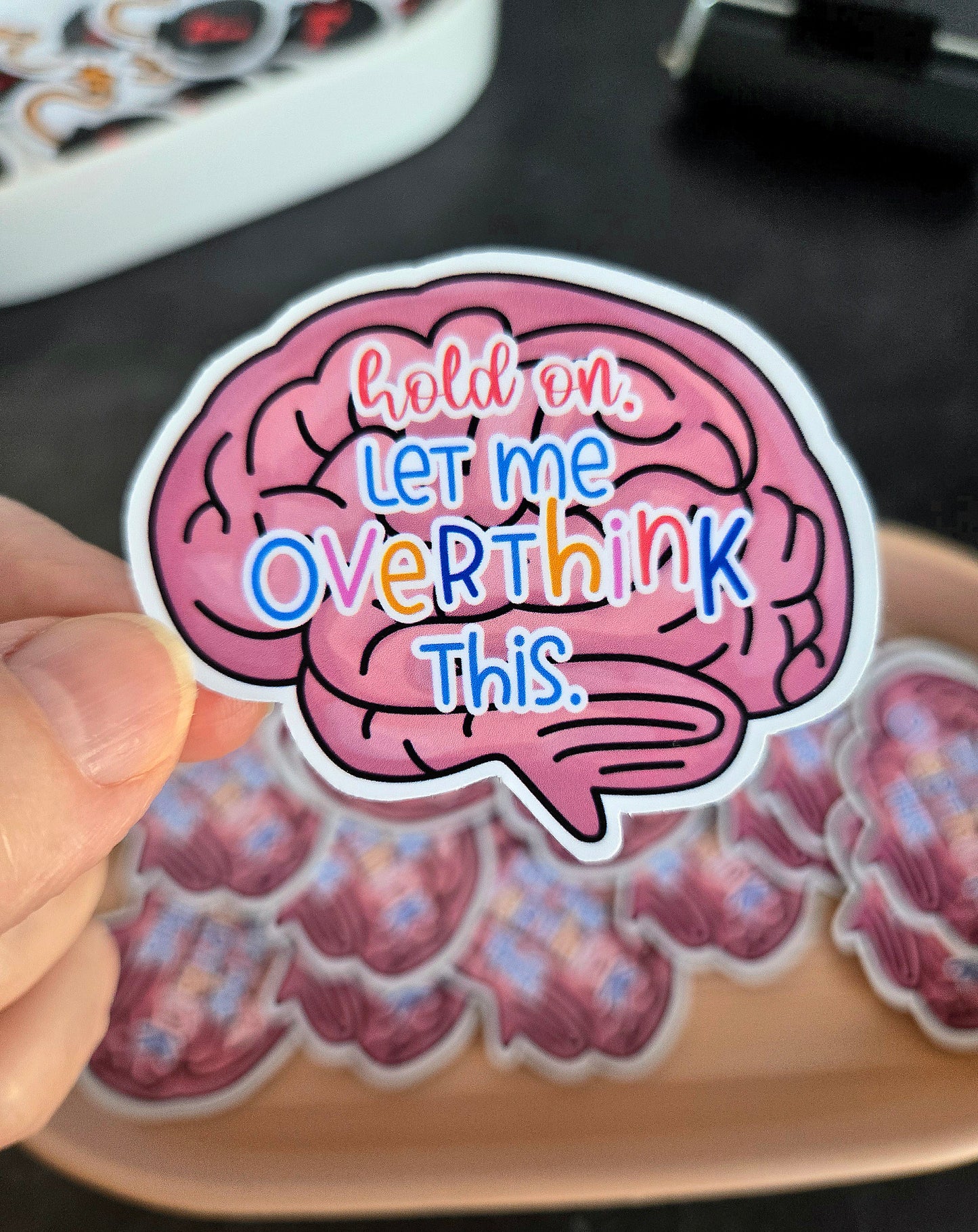 Overthinking Brain Sticker