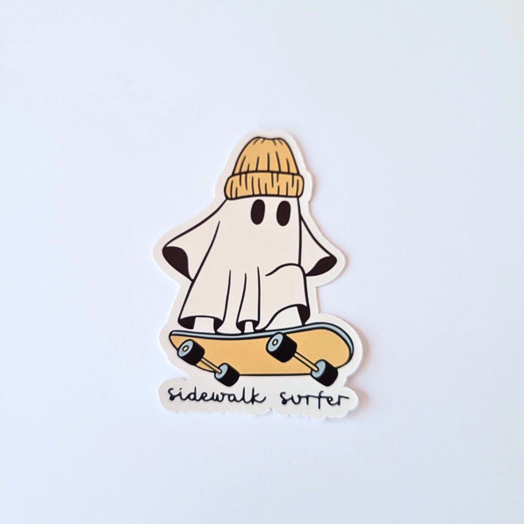 Sidewalk Surfer Ghost Sticker